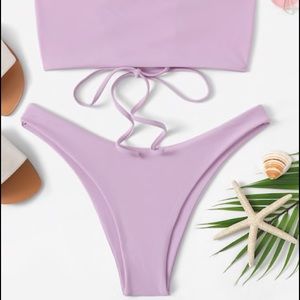 Lilac 2 Piece Bandeau Bathing Suit